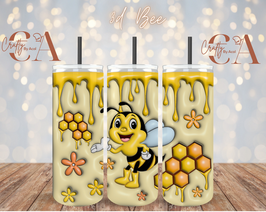 3d Bee Vinyl Can Wrap