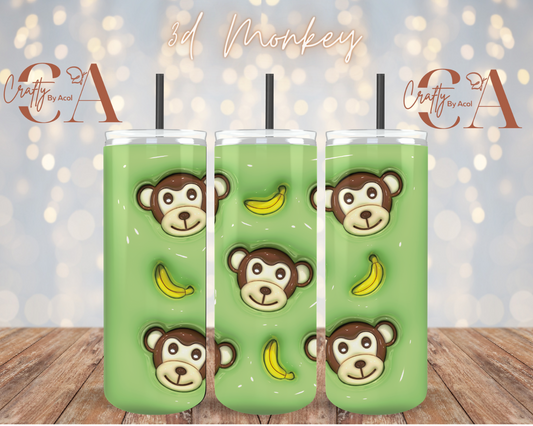 3d Monkey Vinyl Can Wrap