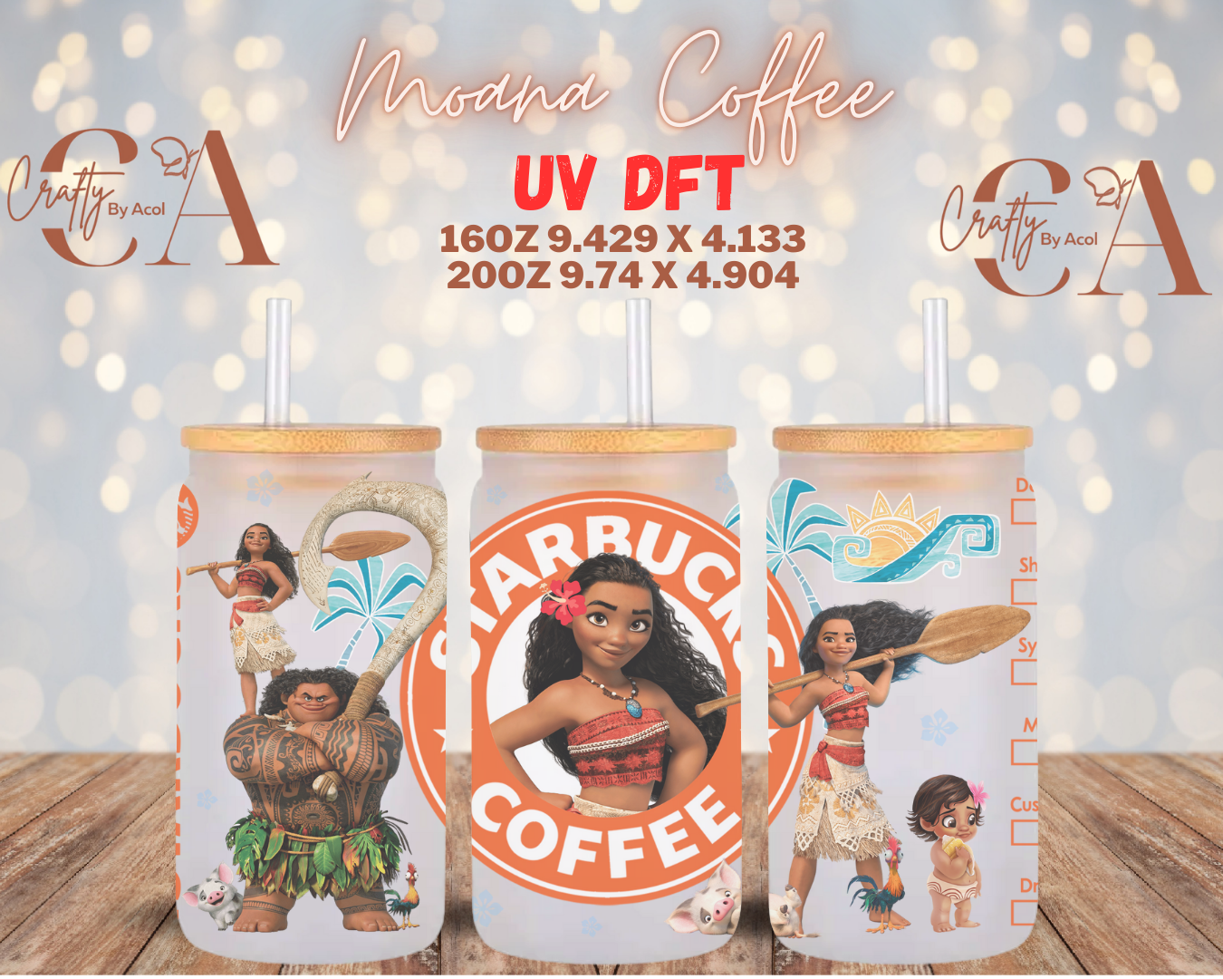 Moana Coffee UV DFT Cup Wrap