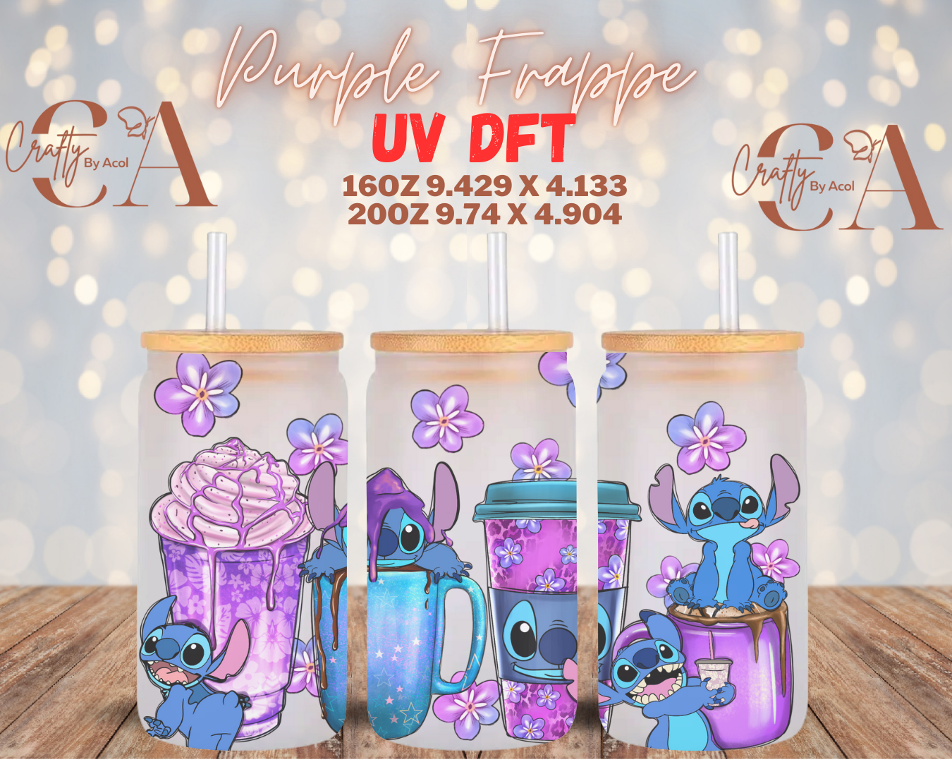 Purple Frappe UV DFT Cup Wrap