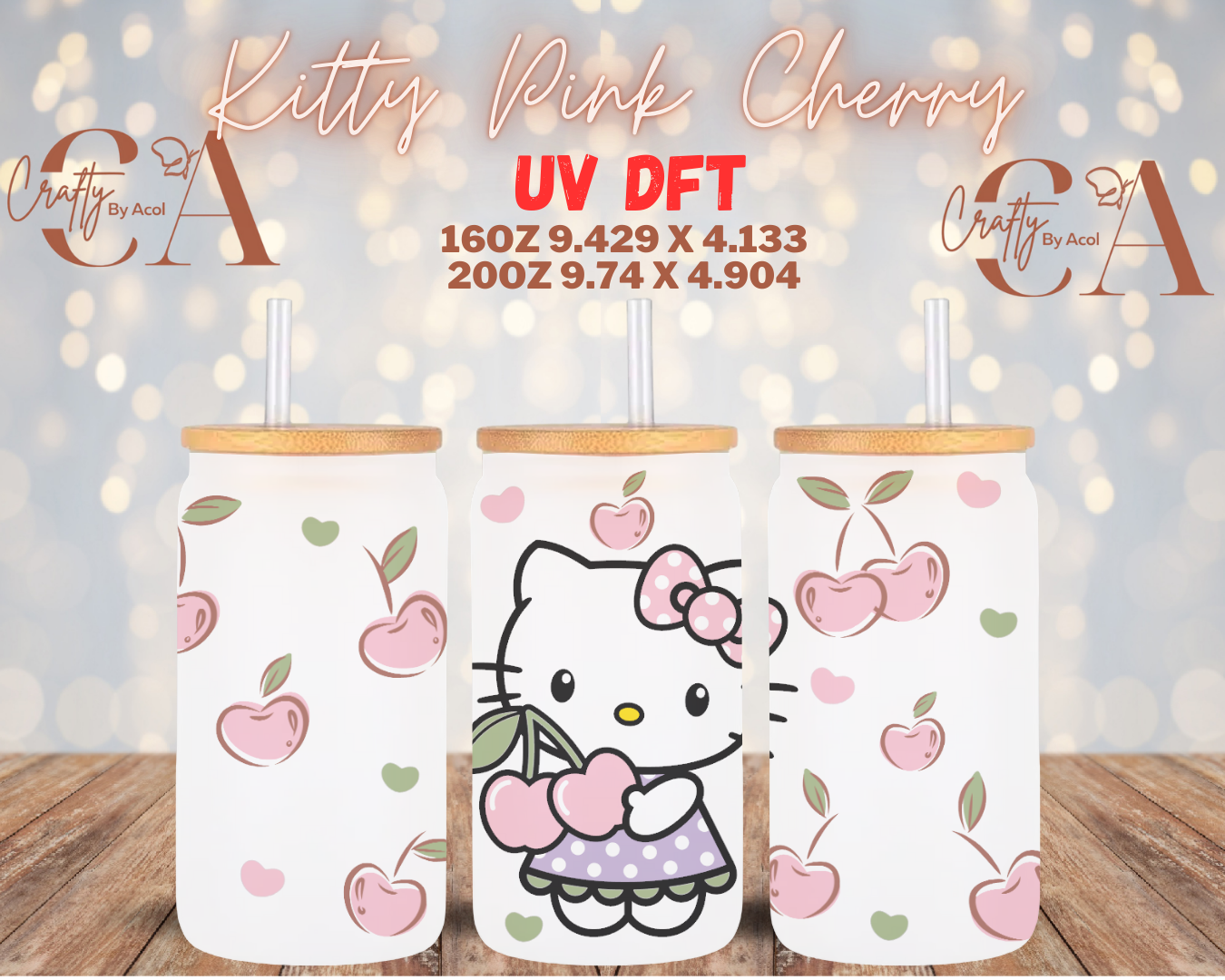 Kitty Pink Cherry UV DFT Cup Wrap