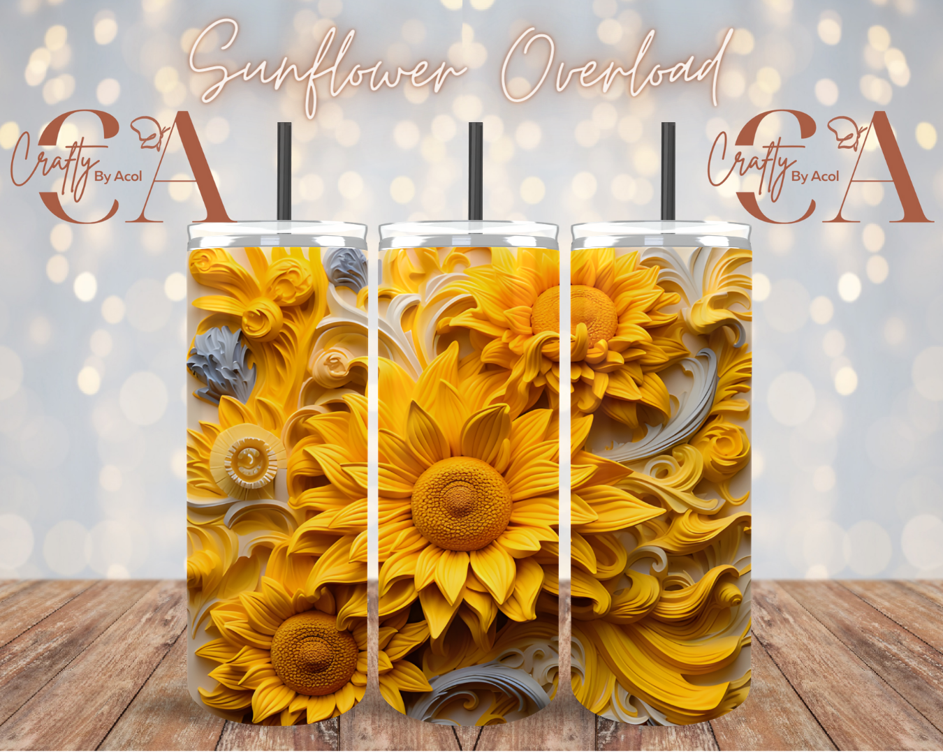 Sunflower  Overload 3d Vinyl Can Wrap