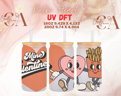 Retro Hearts UV DFT Cup Wrap