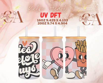 Retro Hearts UV DFT Cup Wrap