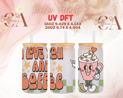 Retro Hearts UV DFT Cup Wrap