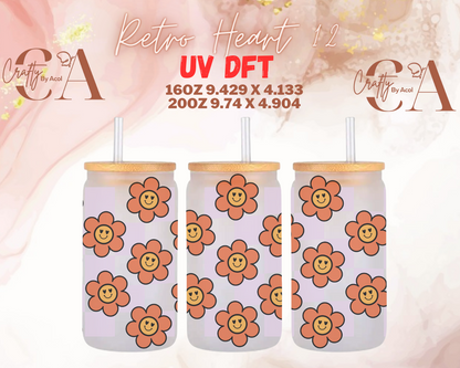 Retro Hearts UV DFT Cup Wrap