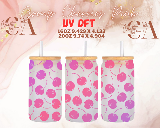 Group Cherries Pink UV DFT Cup Wrap