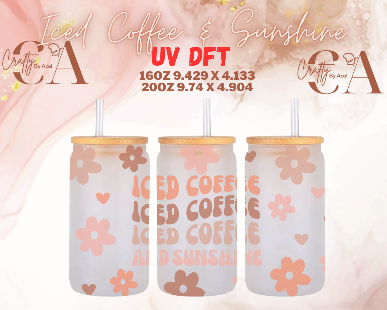 Iced Coffee & Sunshine UV DFT Cup Wrap