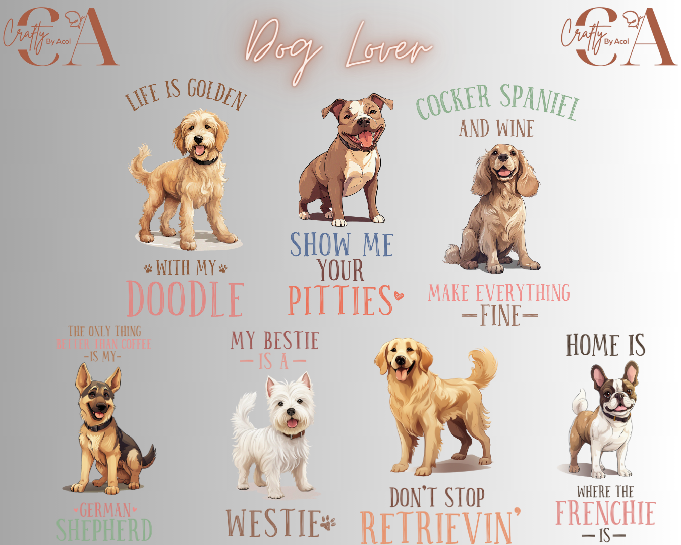 Dog Lover Decal UV DFT Decal