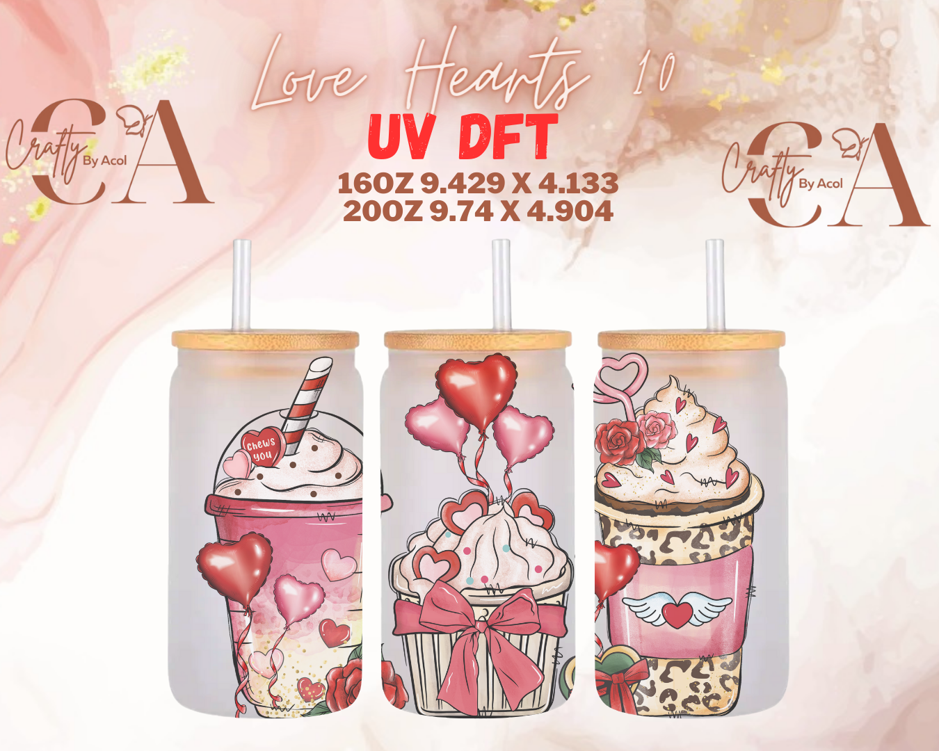 Love Heart UV DFT Cup Wrap