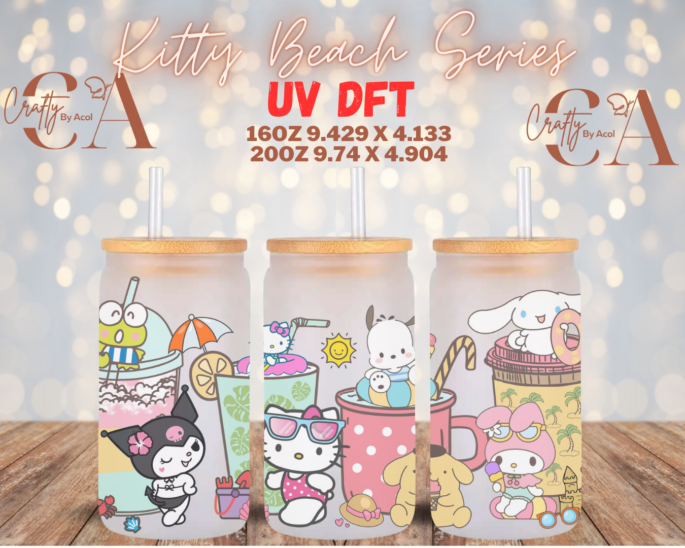 Kitty Beach Series UV DFT Cup Wrap