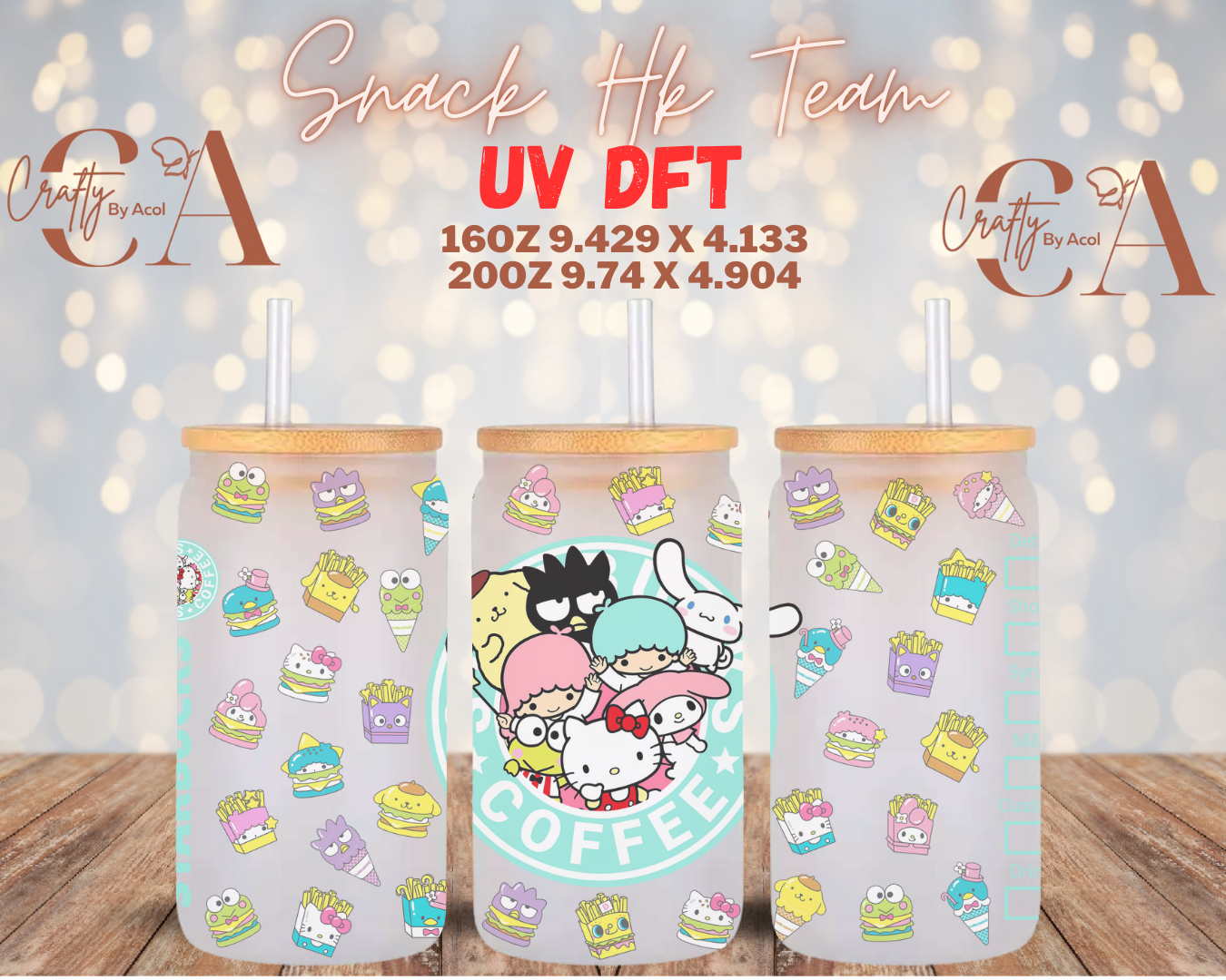 Snack HK Team UV DFT Cup Wrap