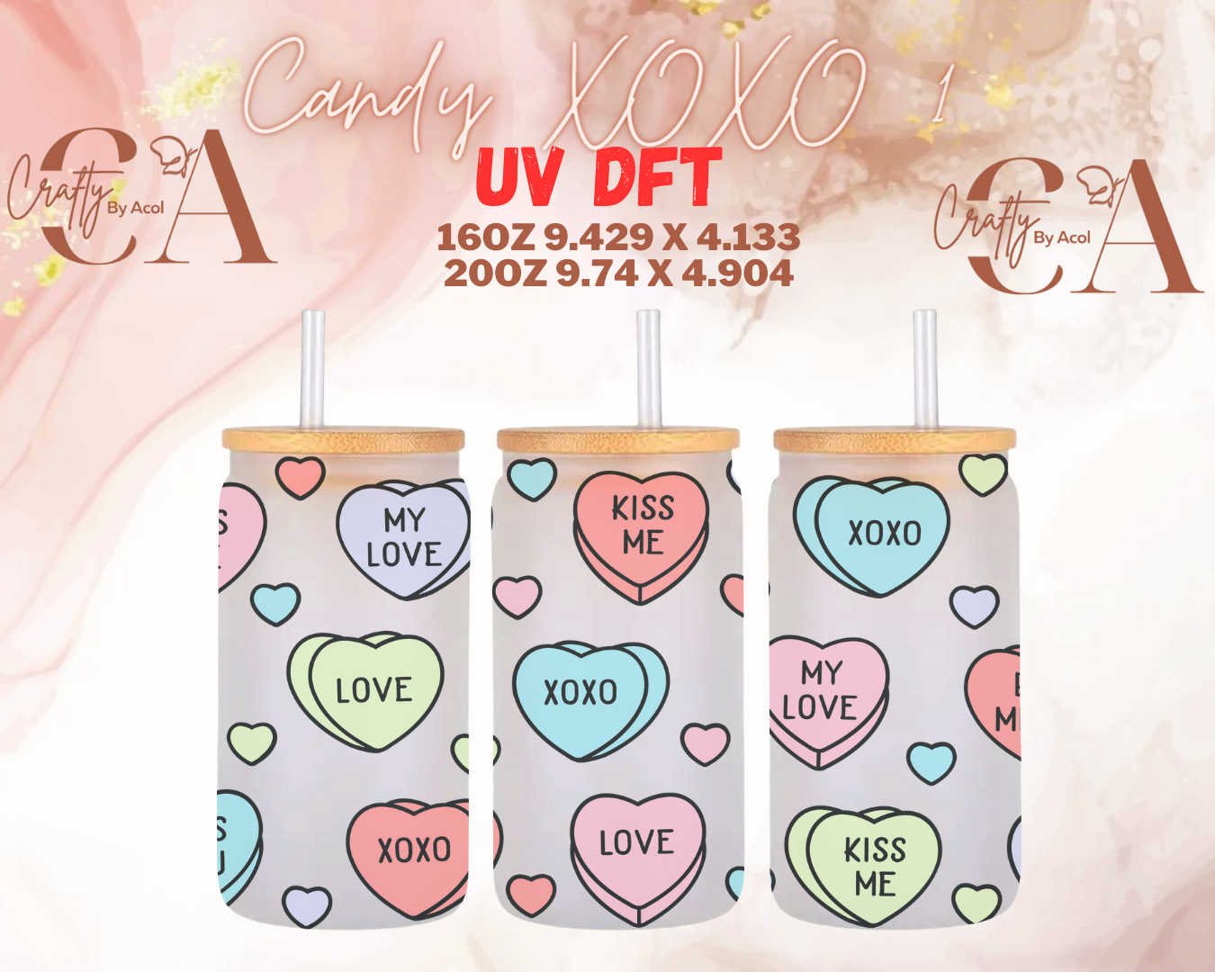 Candy XOXO UV DFT Cup Wrap