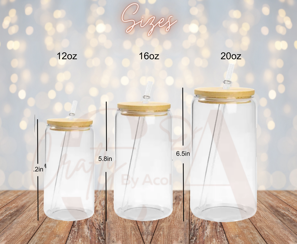 Bulk Case Vinyl Beer Glass Sets (Glass, Bamboo Lid and Glass Straw