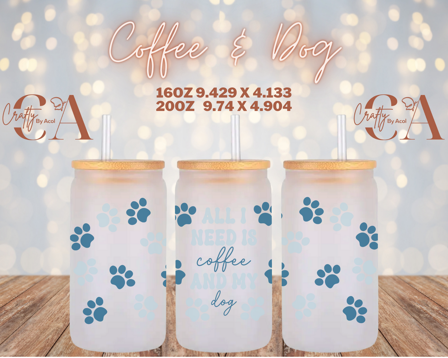 Coffee & Dog Vinyl Can Wrap