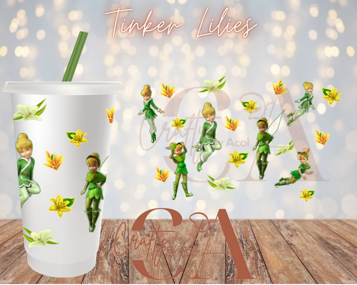 Tinker Lilies Vinyl Can Wrap