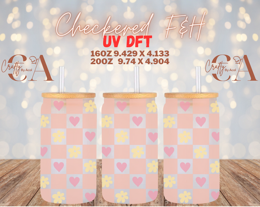 Checkered F & H UV DFT Cup Wrap