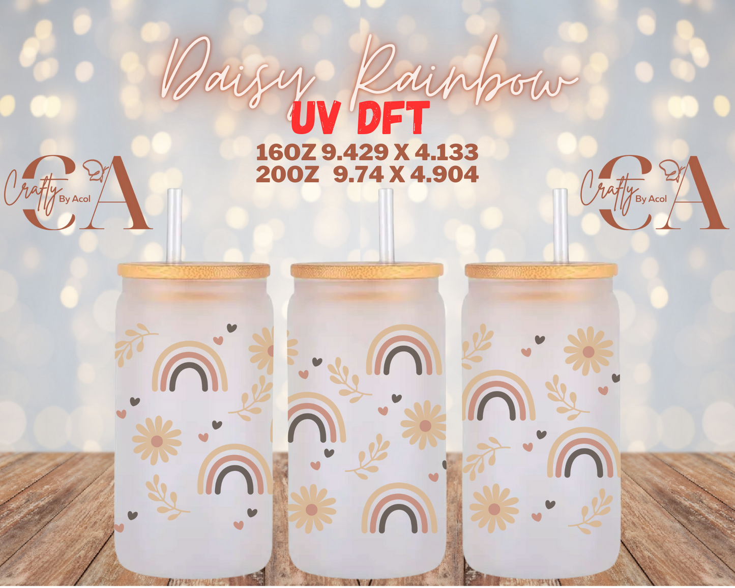 Daisy Rainbow UV DFT Cup Wrap