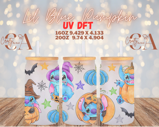 Lil Blue Pumpkin UV DFT Cup Wrap