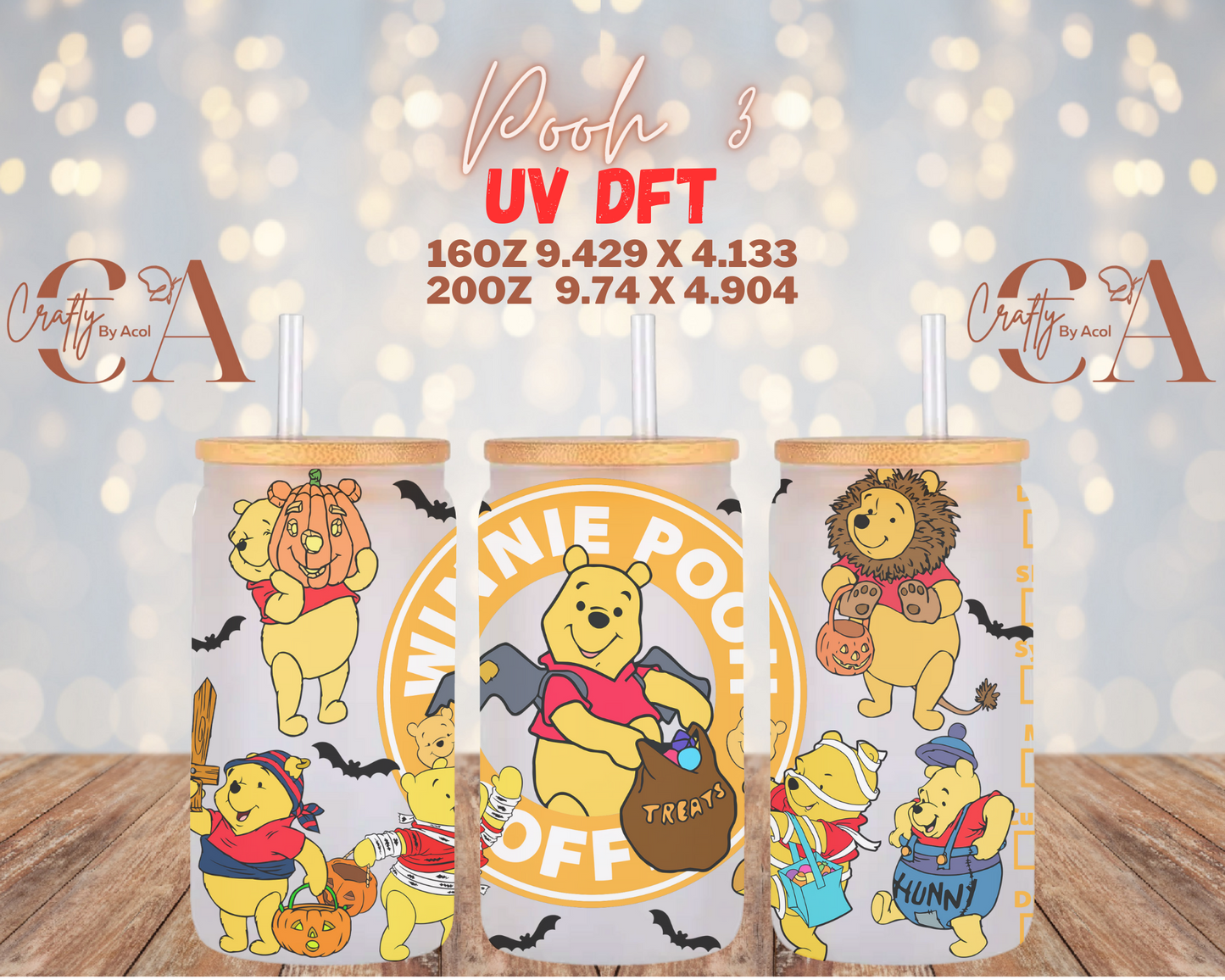 Pooh 3 UV DFT Cup Wrap