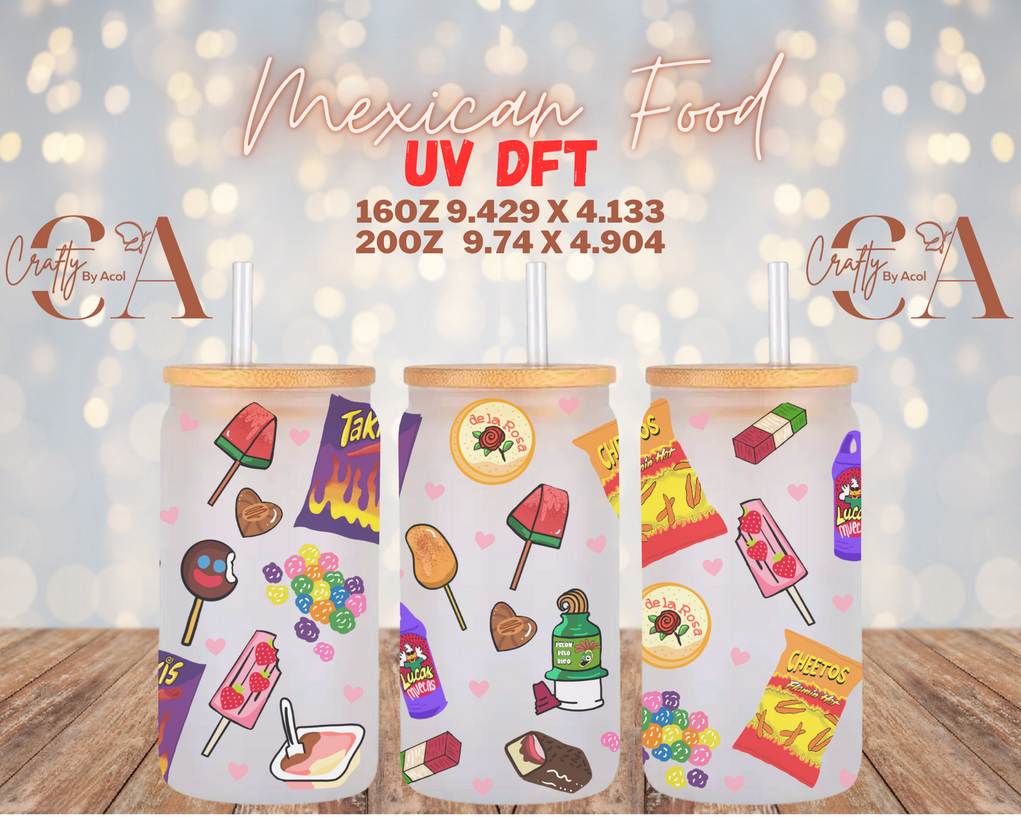 Mexican Food UV DFT Cup Wrap