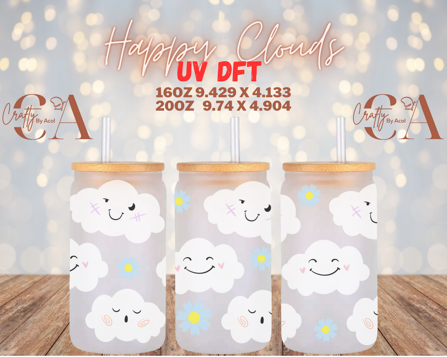 Happy Clouds UV DFT Cup Wrap