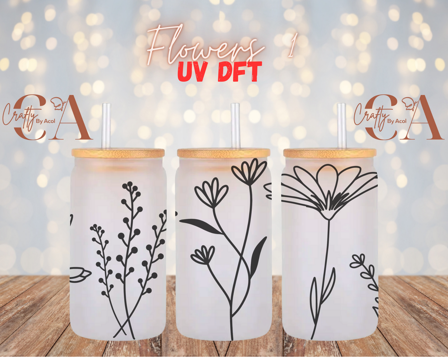 Flowers 1 UV DFT Cup Wrap