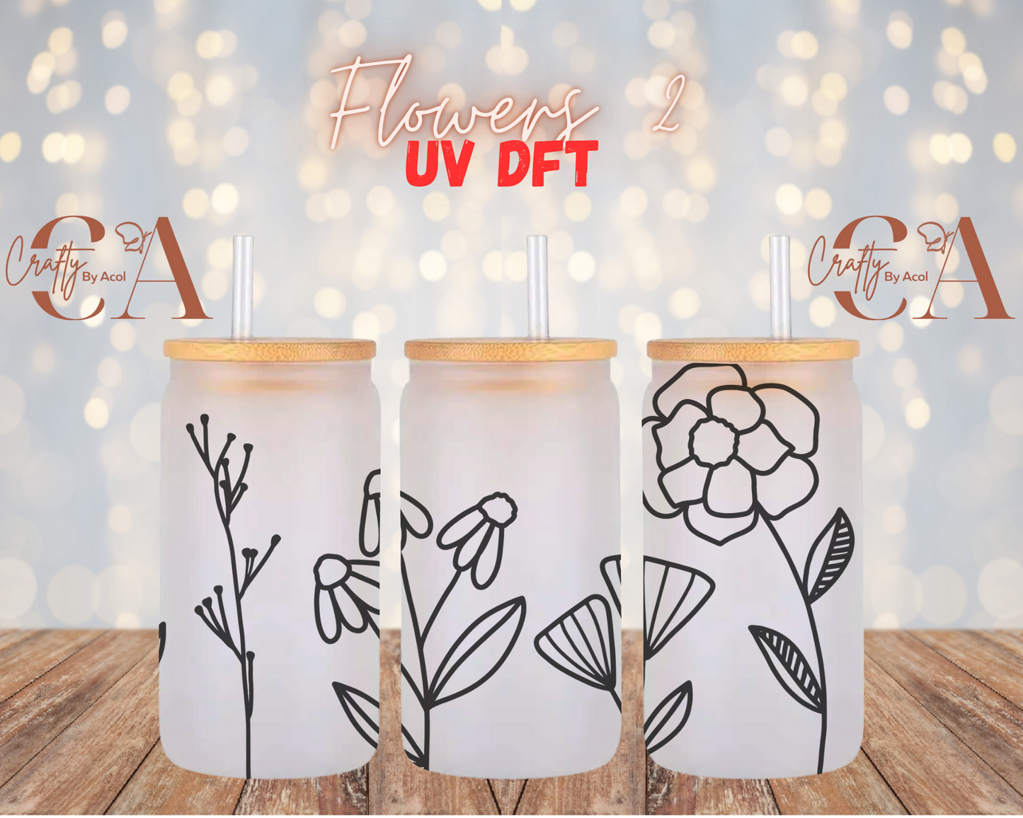 Flowers 2 UV DFT Cup Wrap