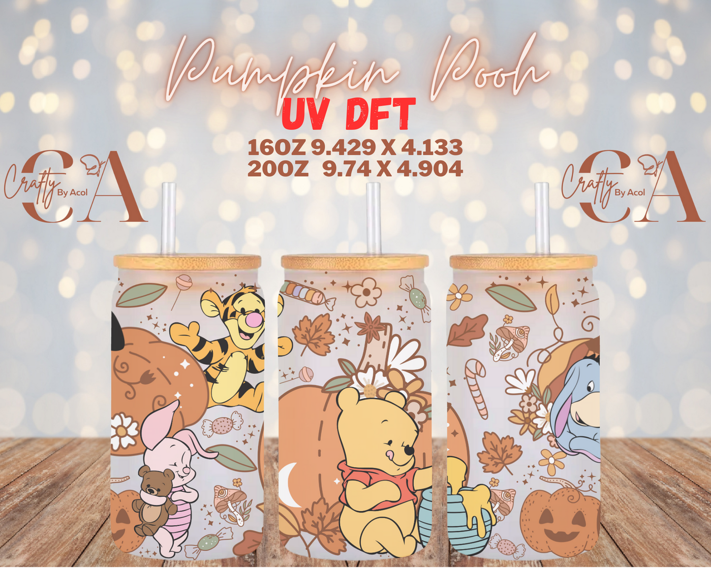 Pumpkin Pooh UV DFT Cup Wrap