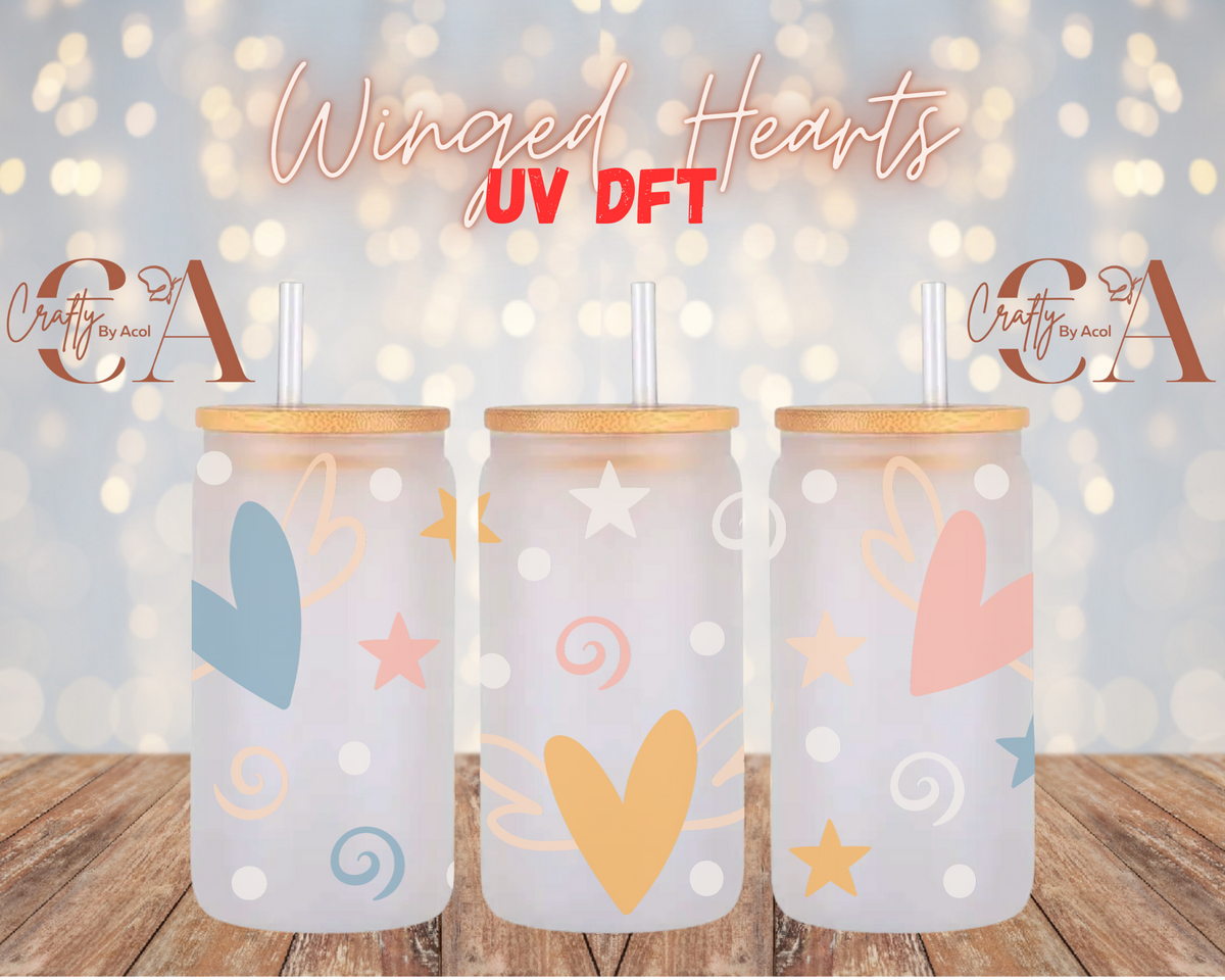 Winged Hearts UV DFT Cup Wrap