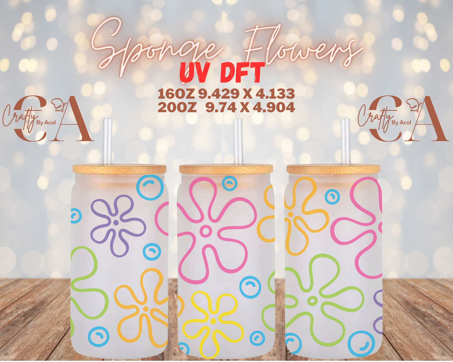 Sponge Flowers UV DFT Cup Wrap