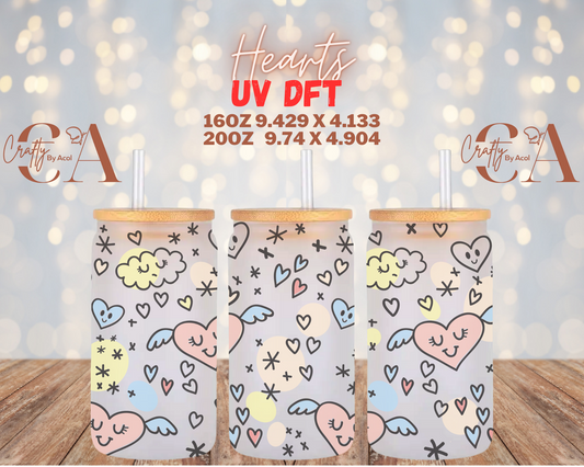 Hearts UV DFT Cup Wrap