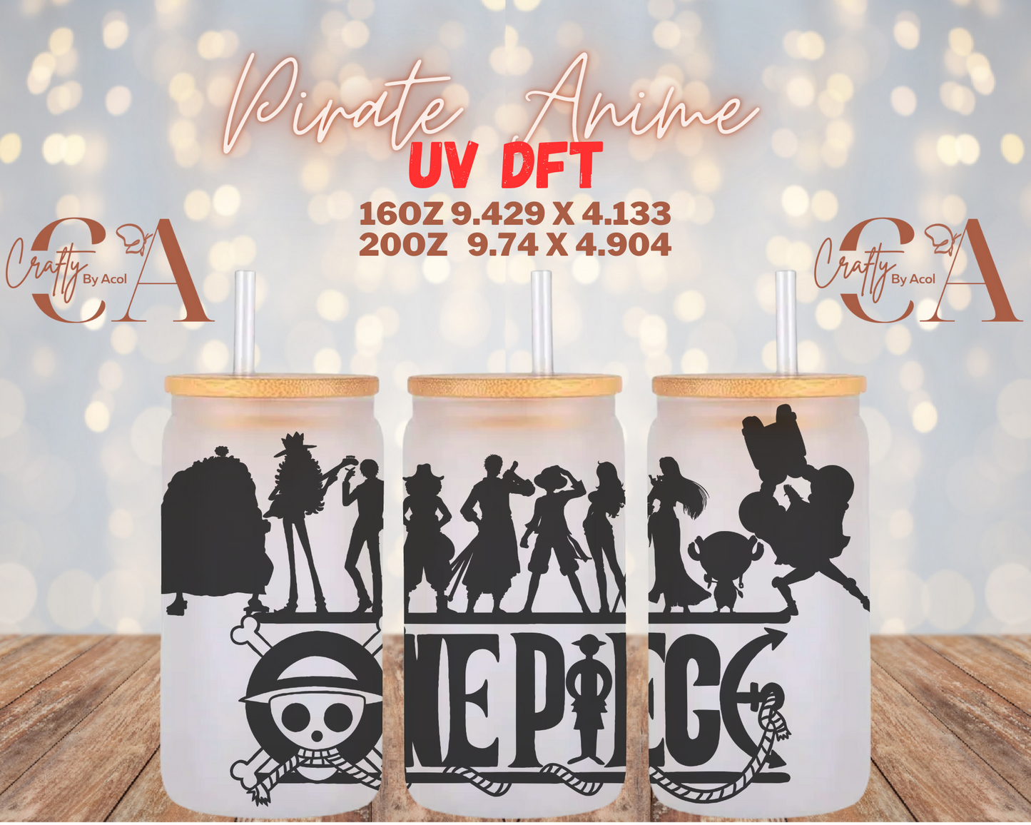 Pirate Anime UV DFT Cup Wrap