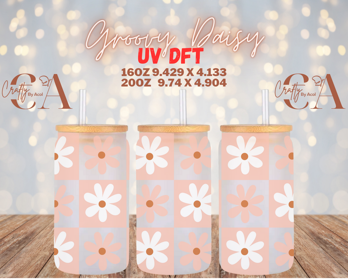 Groovy Daisy UV DFT Cup Wrap