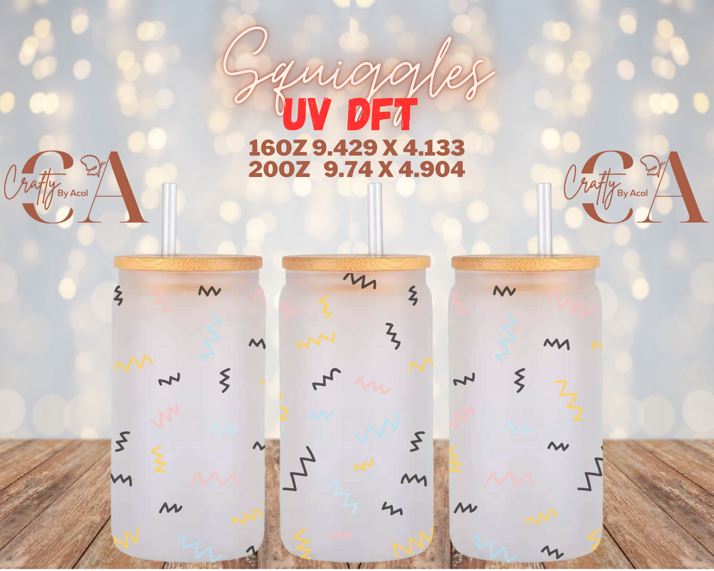 Squiggles UV DFT Cup Wrap