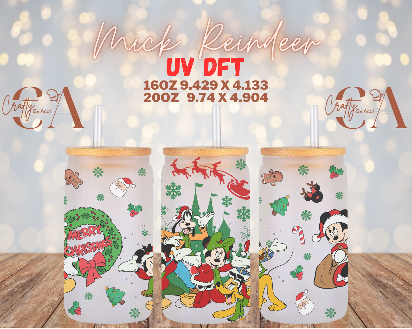 Mick Reindeer UV DFT Cup Wrap