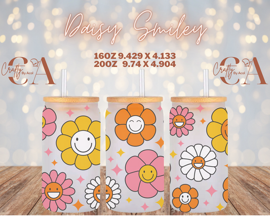 Daisy Smiley Vinyl Can Wrap