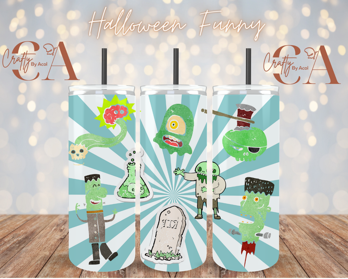 Halloween Funny  Vinyl Can Wrap