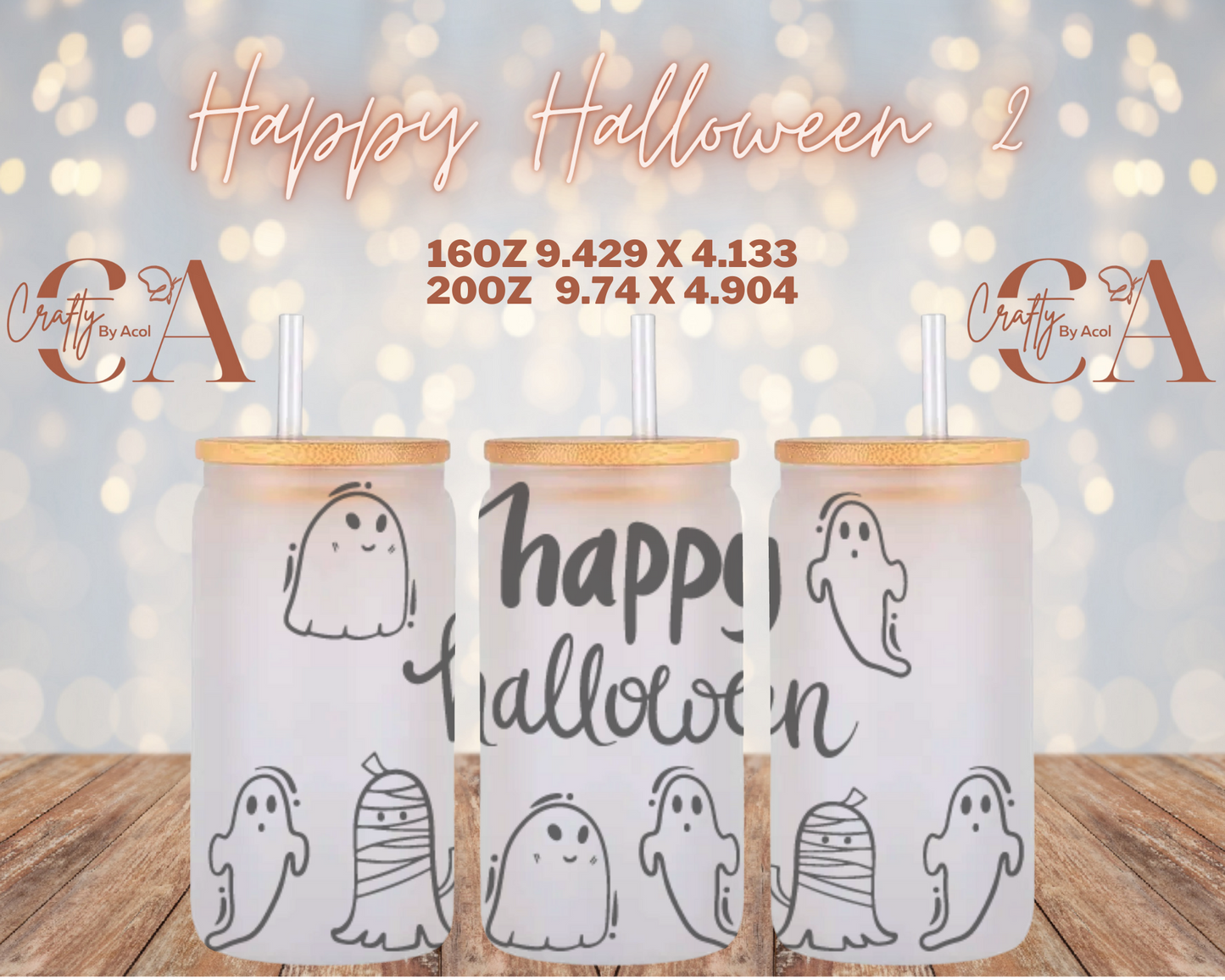 Happy Halloween 2 Vinyl Can Wrap