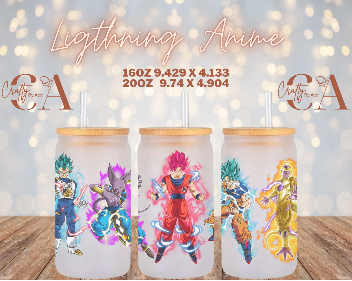 Lightning Anime Vinyl Can Wrap