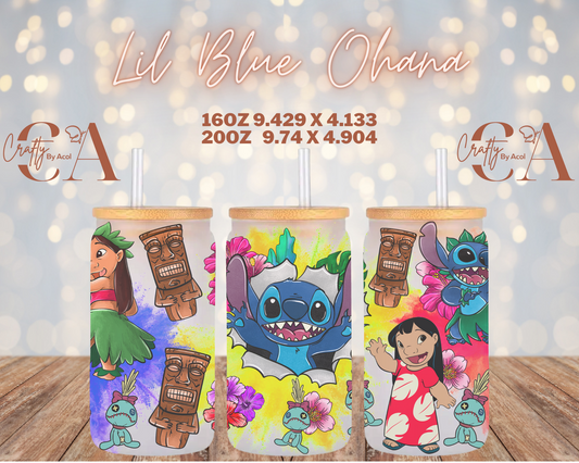 Lil Blue Ohana Vinyl Can Wrap