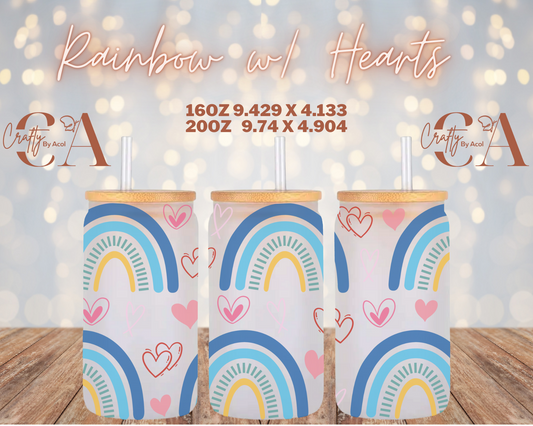 Rainbow w Hearts Vinyl Can Wrap