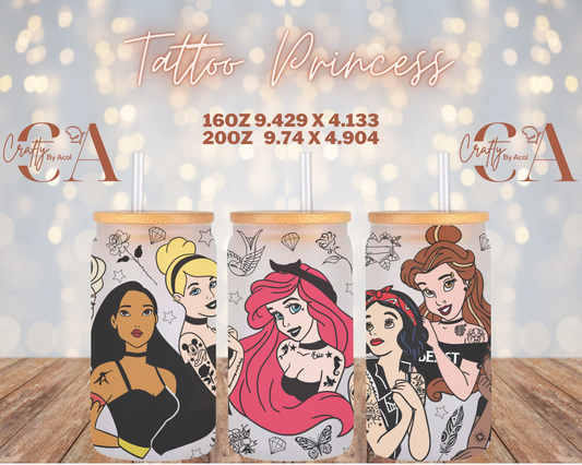 Tattoo Princess  Vinyl Can Wrap