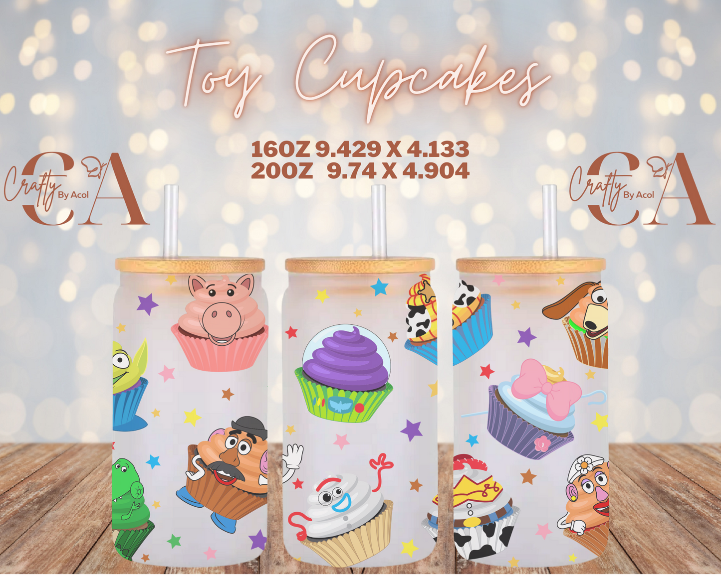 Toy Cupcakes Vinyl Can Wrap