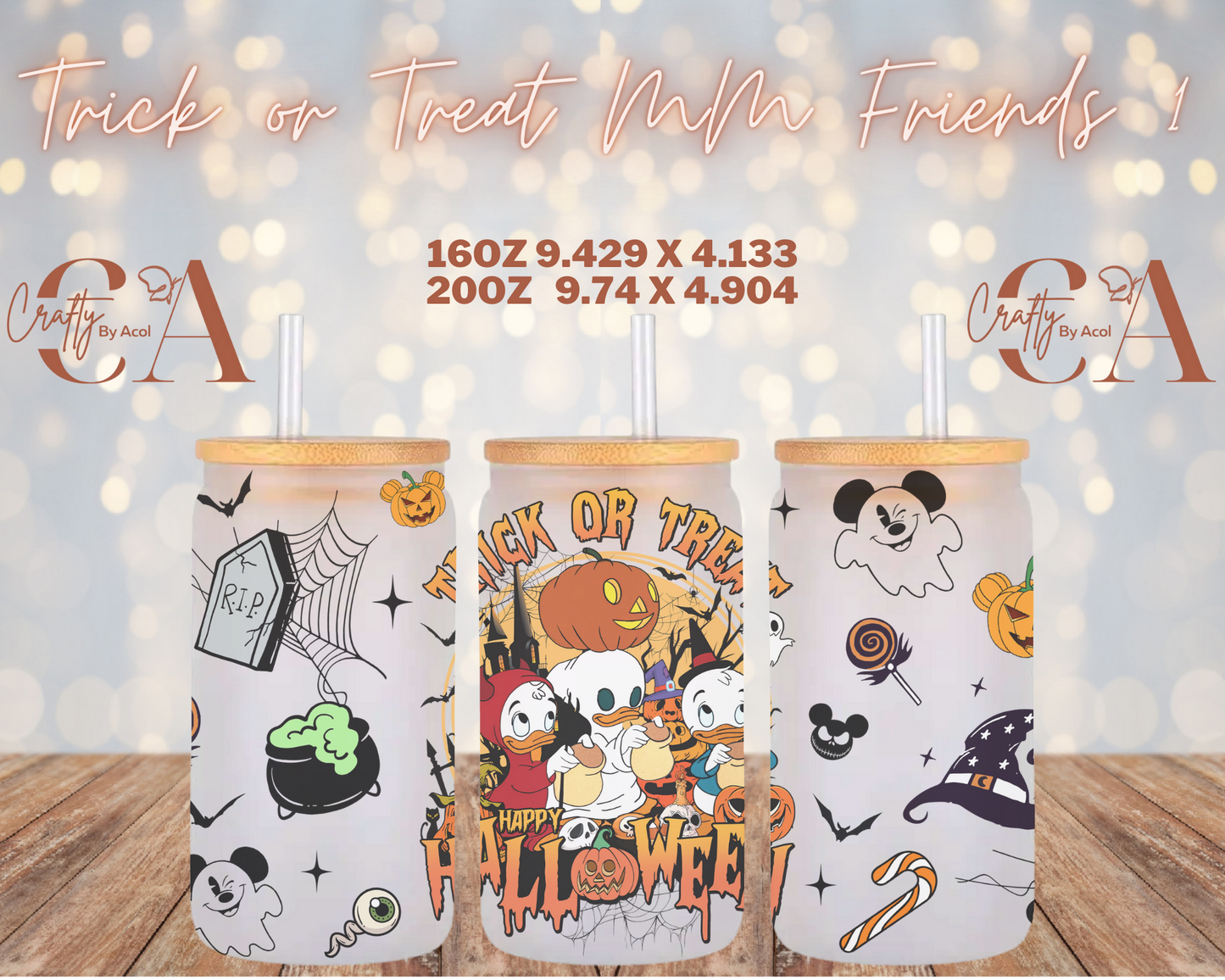 Trick Or Treat MM Friends 1 Vinyl Can Wrap