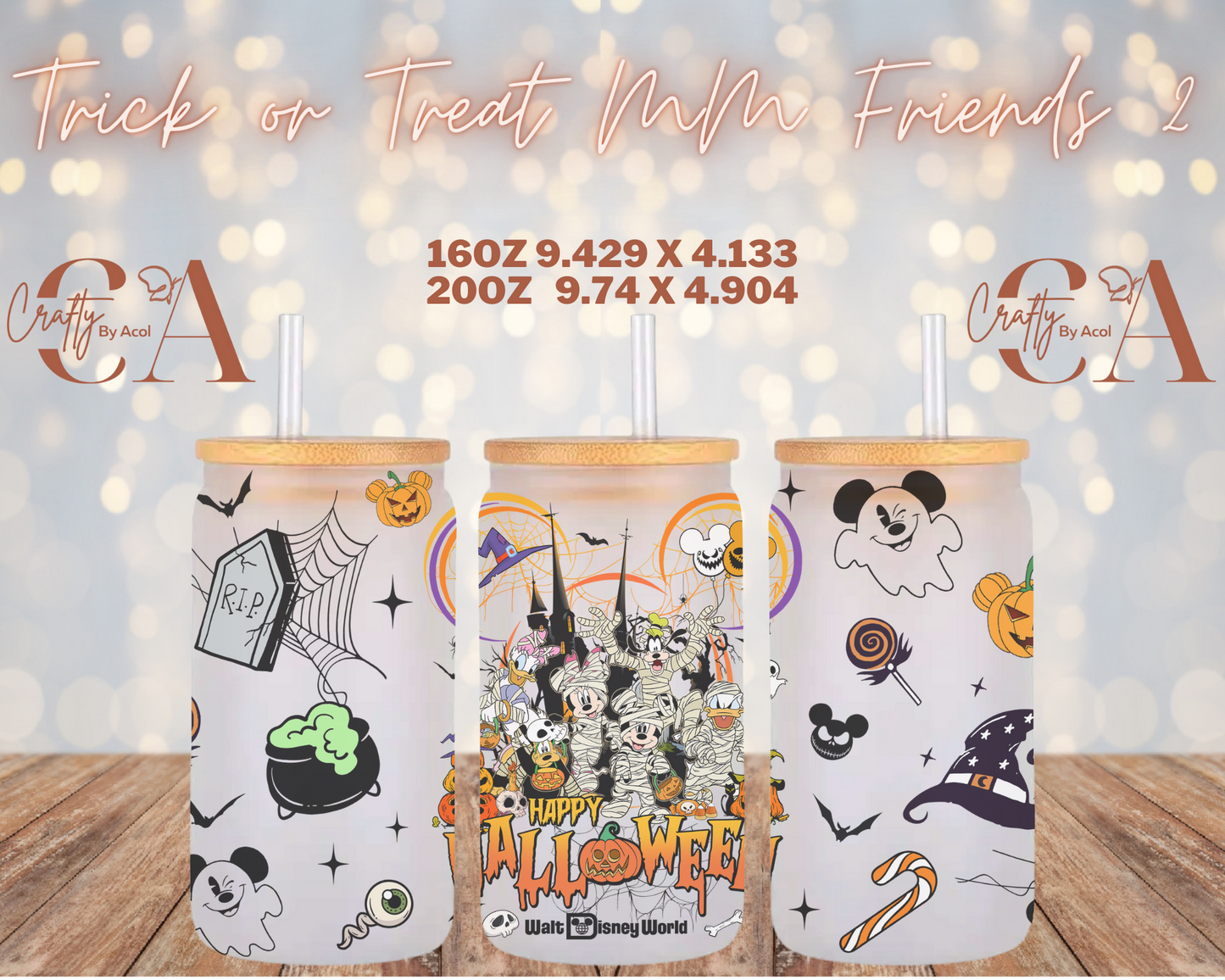 Trick Or Treat MM Friends 2 Vinyl Can Wrap