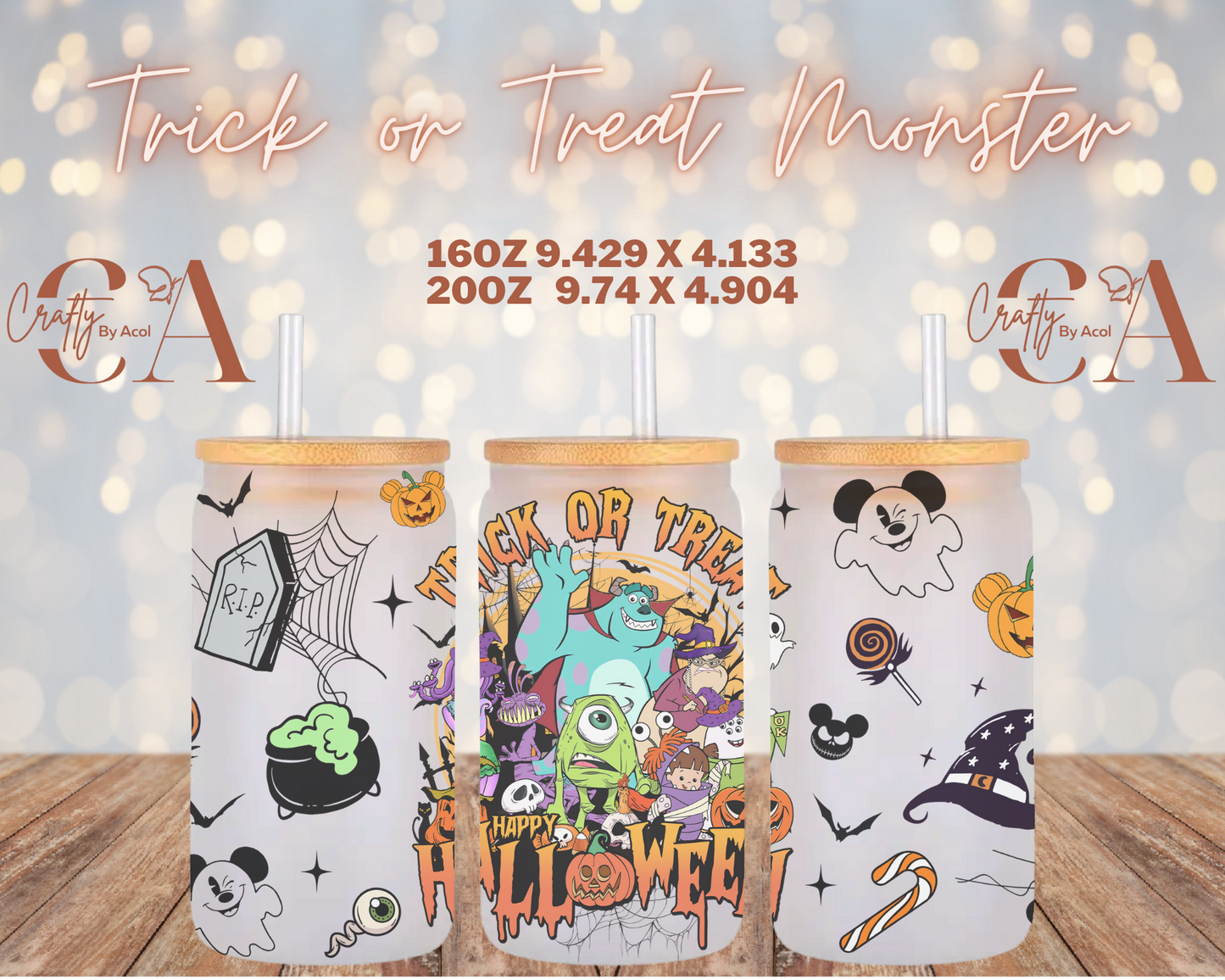 Trick Or Treat MM Monster Vinyl Can Wrap