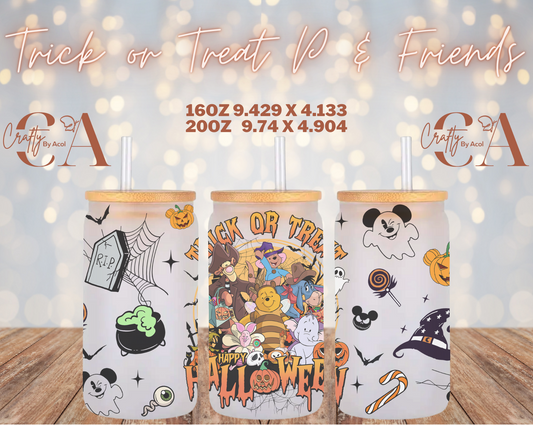 Trick Or Treat P & Friends Vinyl Can Wrap