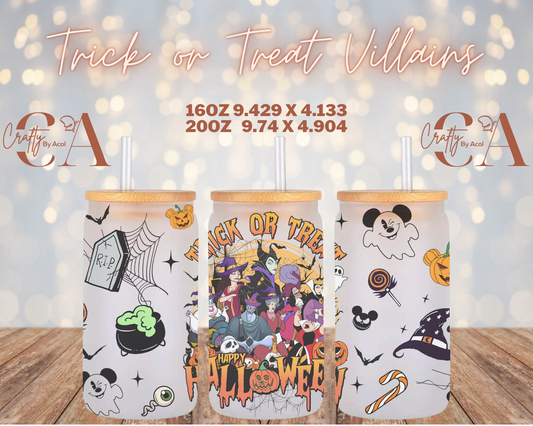 Trick Or Treat Villains Vinyl Can Wrap