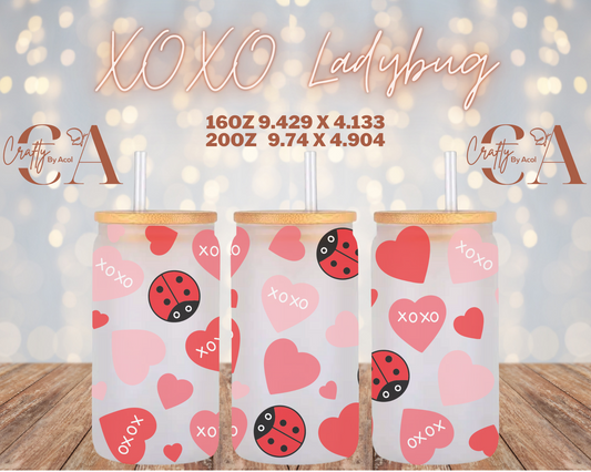 XOXO Ladybug Vinyl Can Wrap